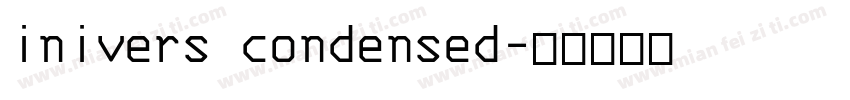 inivers condensed字体转换